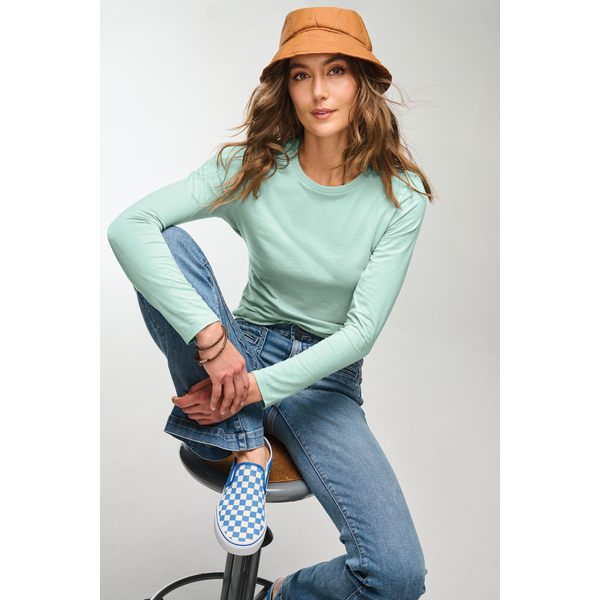 District® Perfect Blend® CVC Long Sleeve Ladies' Tee