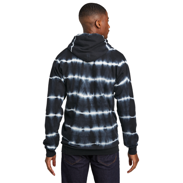 Port & Company® Allover Stripe Tie Dye Cotton/Poly Unisex Fleece