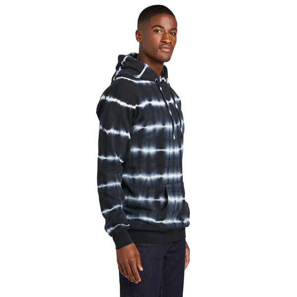 Port & Company® Allover Stripe Tie Dye Cotton/Poly Unisex Fleece