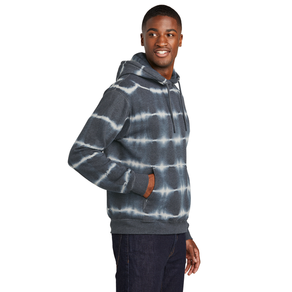 Port & Company® Allover Stripe Tie Dye Cotton/Poly Unisex Fleece