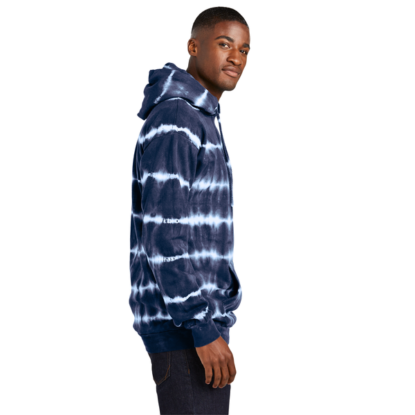Port & Company® Allover Stripe Tie Dye Cotton/Poly Unisex Fleece