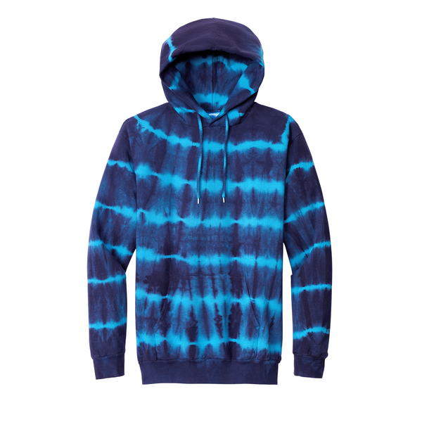 Port & Company® Allover Stripe Tie Dye Cotton/Poly Unisex Fleece