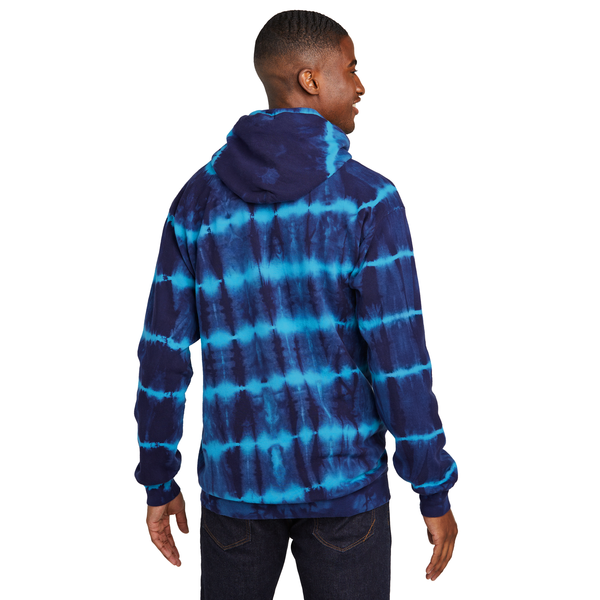 Port & Company® Allover Stripe Tie Dye Cotton/Poly Unisex Fleece