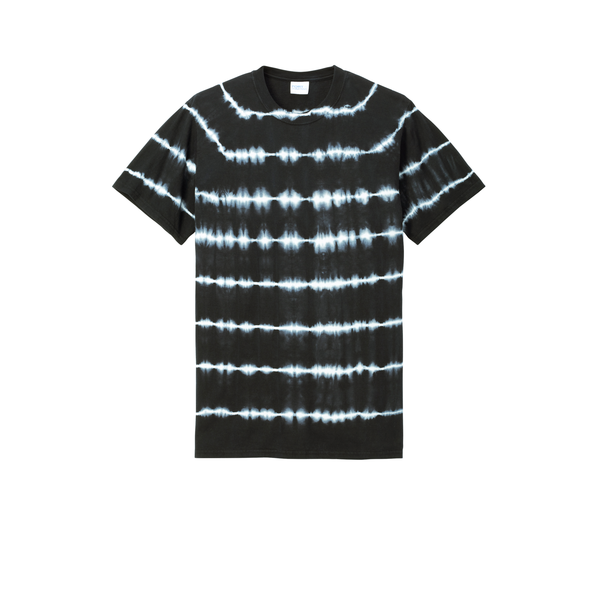 Port & Company® Allover Stripe Tie Dye Cotton Unisex Tee