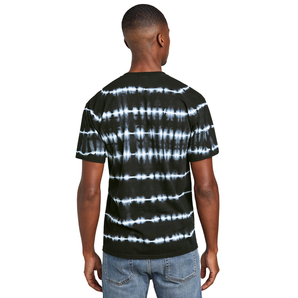 Port & Company® Allover Stripe Tie Dye Cotton Unisex Tee