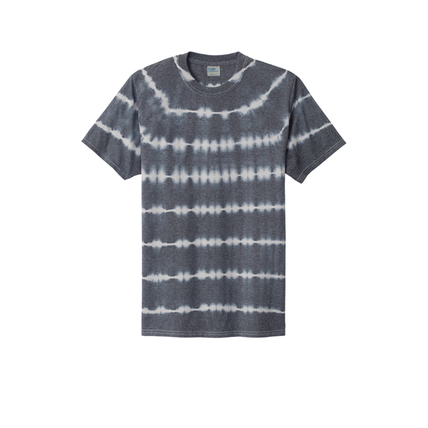 Port & Company® Allover Stripe Tie Dye Cotton Unisex Tee