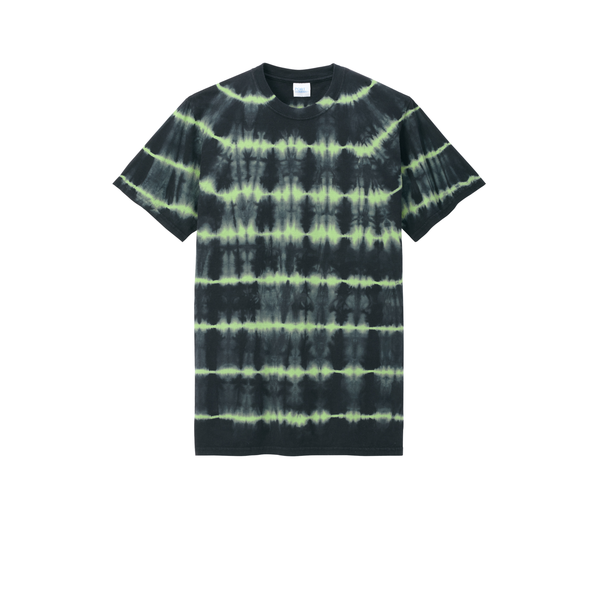 Port & Company® Allover Stripe Tie Dye Cotton Unisex Tee