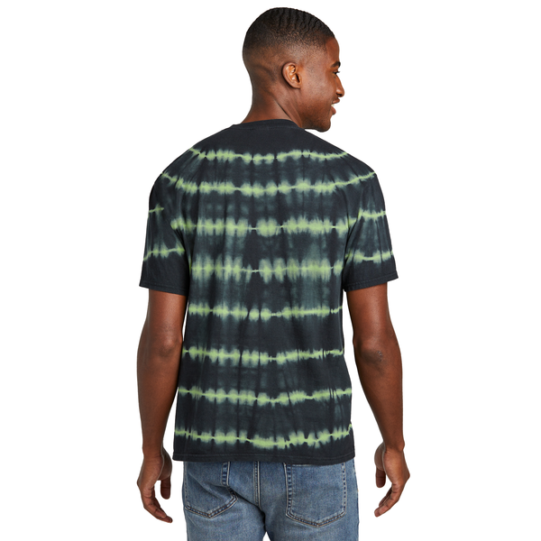 Port & Company® Allover Stripe Tie Dye Cotton Unisex Tee