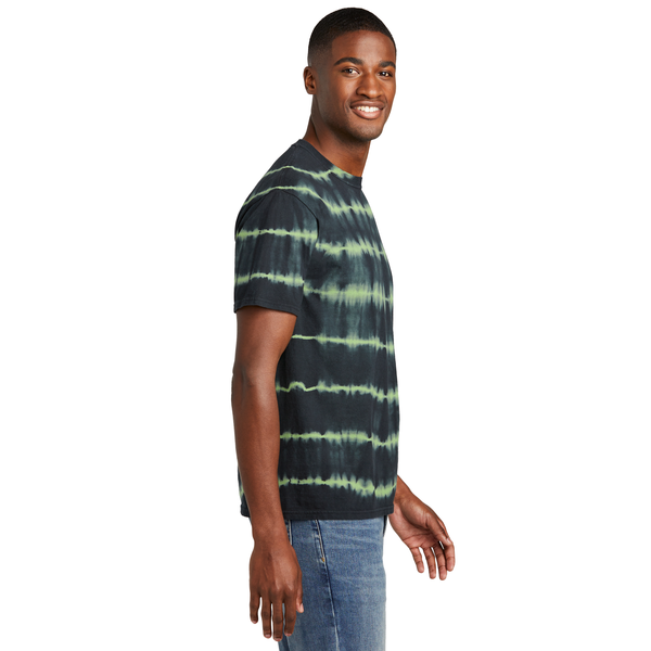 Port & Company® Allover Stripe Tie Dye Cotton Unisex Tee