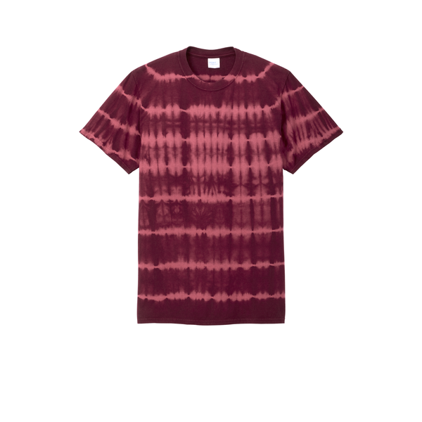 Port & Company® Allover Stripe Tie Dye Cotton Unisex Tee