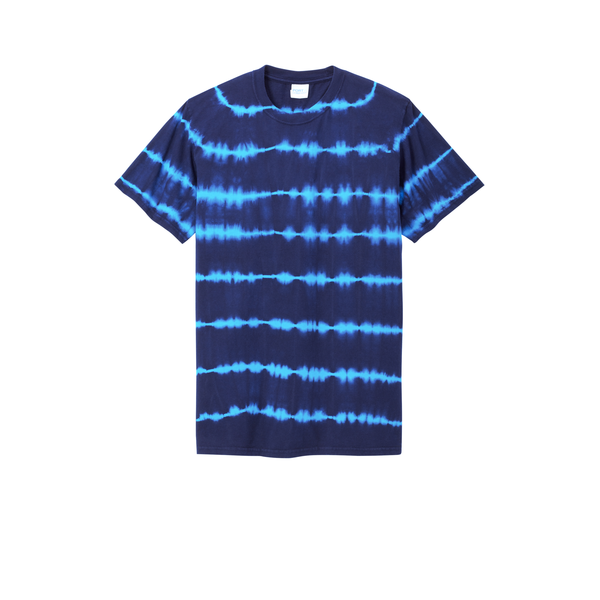 Port & Company® Allover Stripe Tie Dye Cotton Unisex Tee
