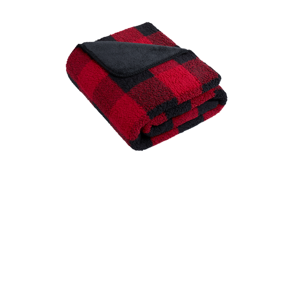 Port Authority® Double-Sided Sherpa Plush Blanket, 50" x 60"