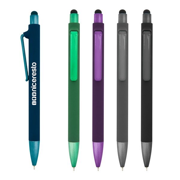 Sonnie Rubberized Plunger Action Pen