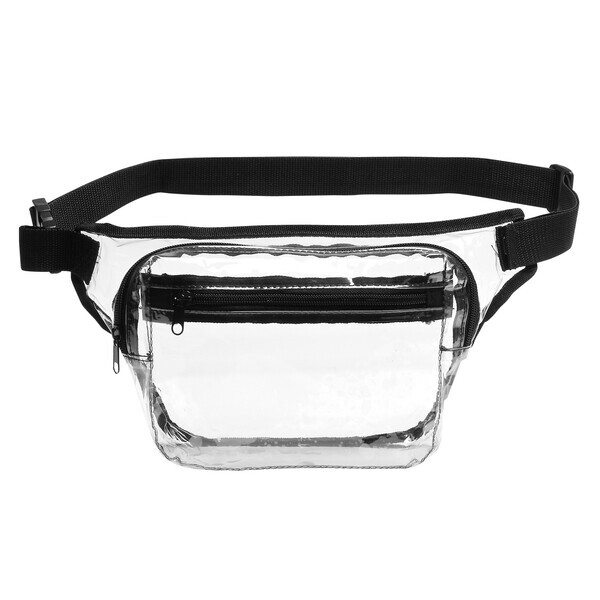 Transparent 2-Zipper PVC Fanny Pack