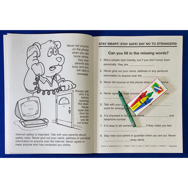 Be Smart, Say No To Strangers Coloring Book Fun Pack