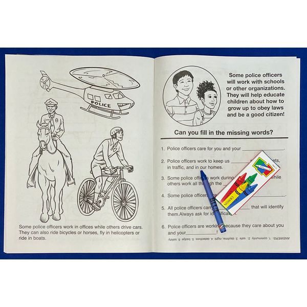 Police Officers Care Coloring Book Fun Pack