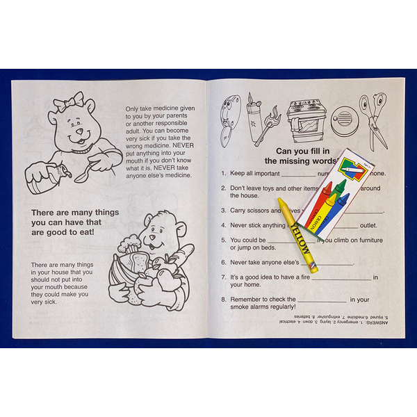 Home Safety Coloring Book Fun Pack