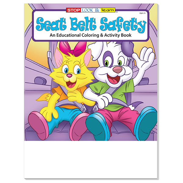 Seat Belt Safety Coloring Book Fun Pack