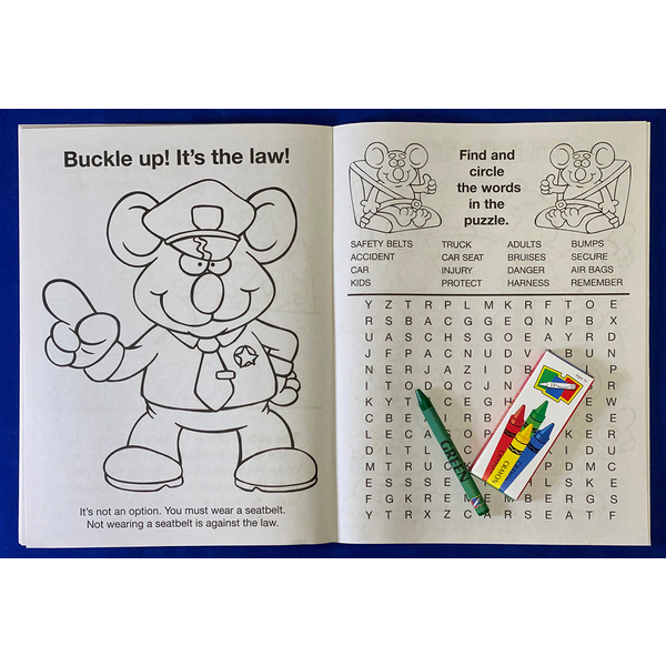 Buckle Up for Safety Coloring Book Fun Pack