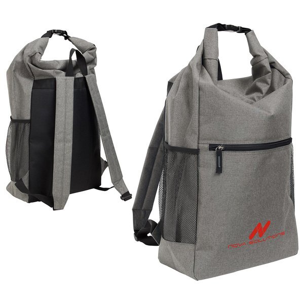 Bellerive Roll Top Polyester Backpack