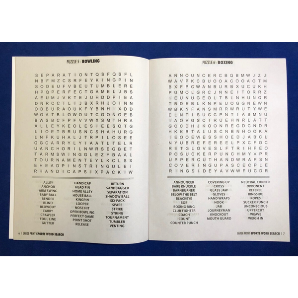 SPORTS: Large Print Word Search Puzzle Book