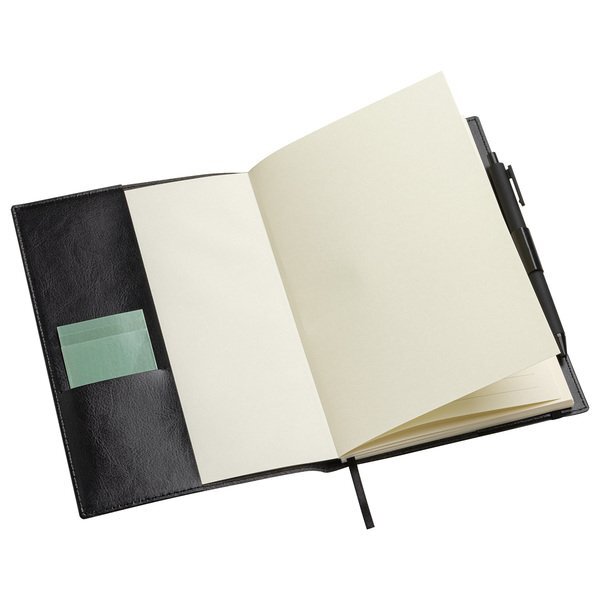 Conclave Refillable Leatherette Journal w/ Pen, 8-1/2" x 5-3/4"