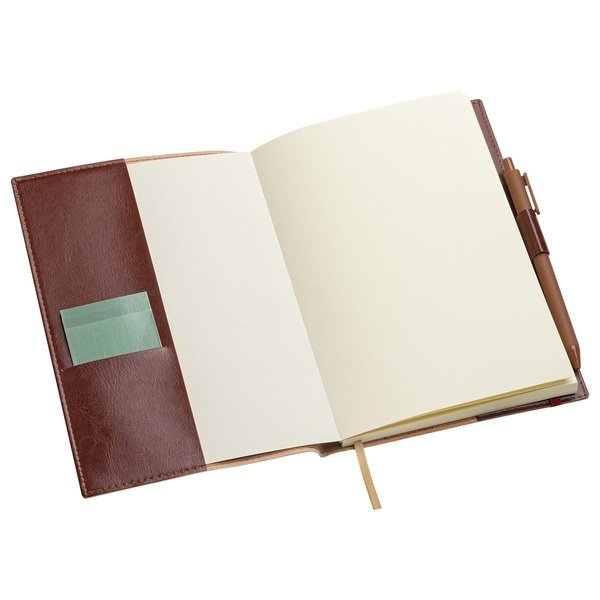 Conclave Refillable Leatherette Journal w/ Pen, 8-1/2" x 5-3/4"