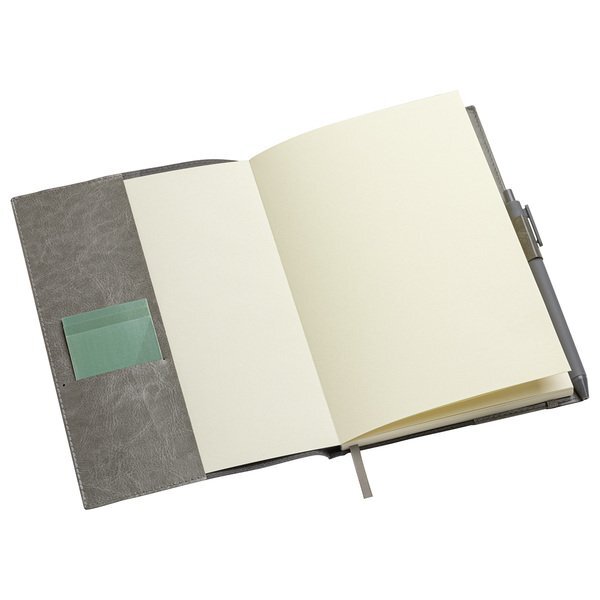 Conclave Refillable Leatherette Journal w/ Pen, 8-1/2" x 5-3/4"