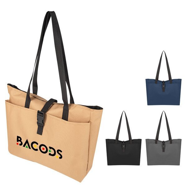 Bianca Polyester Buckle Tote Bag