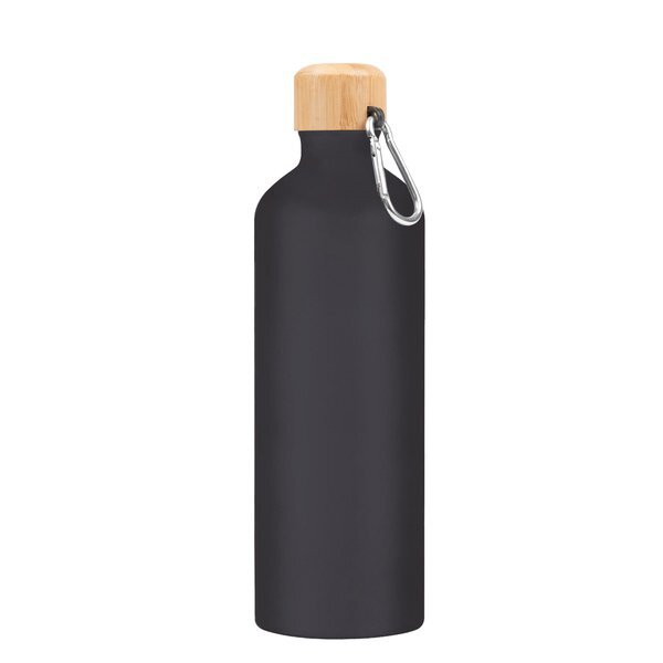 Aluminum Metallic Tundra Bike Bottle w/ Bamboo Lid, 25oz.