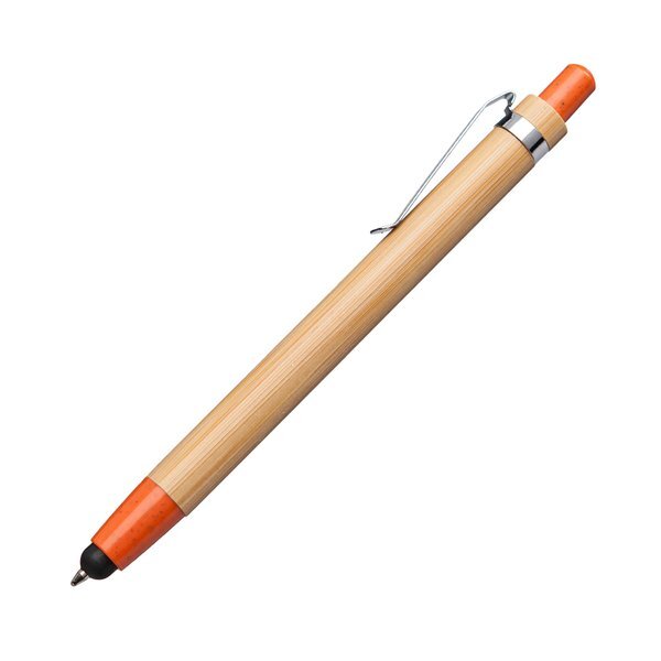 Twain Retractable Bamboo Stylus Pen