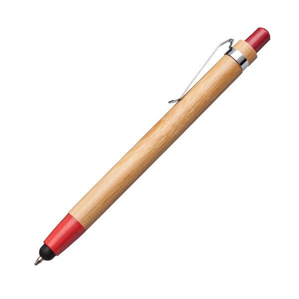 Twain Retractable Bamboo Stylus Pen