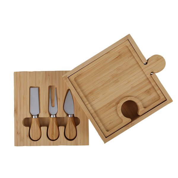 Bamboo 6-in-1 Puzzle Cheese Board Set