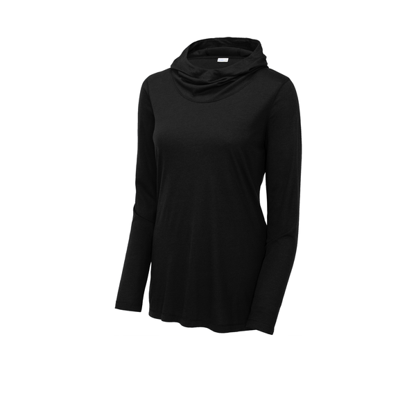 Sport-Tek ® Ladies PosiCharge® Tri-Blend Wicking Long Sleeve Hoodie