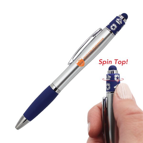 Police Spin Top Pen w/ Stylus