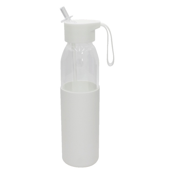 Borosilicate Glass Bottle w/ Silicone Sleeve, 20oz.