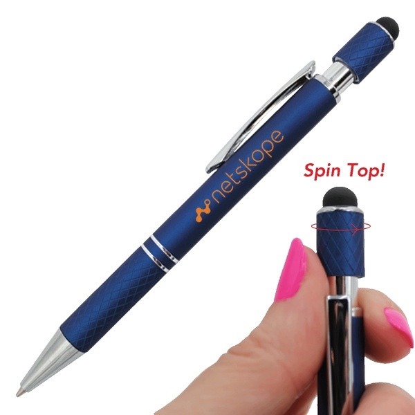 Halcyon® Executive Metal Spin Top Stylus Pen