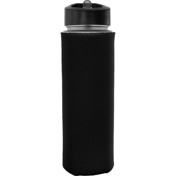 Pop Up Lid Frosted Glass Sleeve Bottle, 22oz.