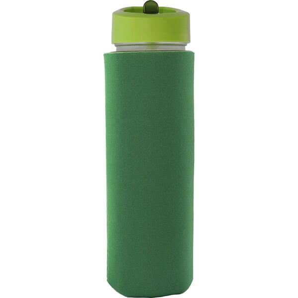 Pop Up Lid Frosted Glass Sleeve Bottle, 22oz.
