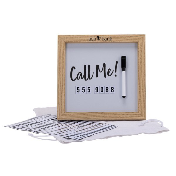 Magnetic Letter White Board w/ Wood Frame