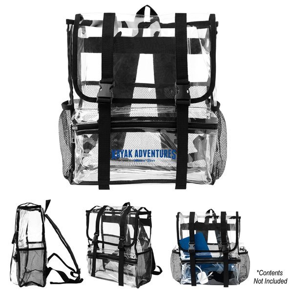 Clear Buckle PVC Backpack