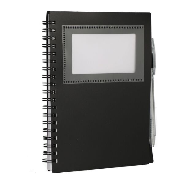 FSC® Recycled Star Spiral Notebook w/ Pen, 5" x 7"