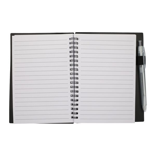 FSC® Recycled Star Spiral Notebook w/ Pen, 5" x 7"
