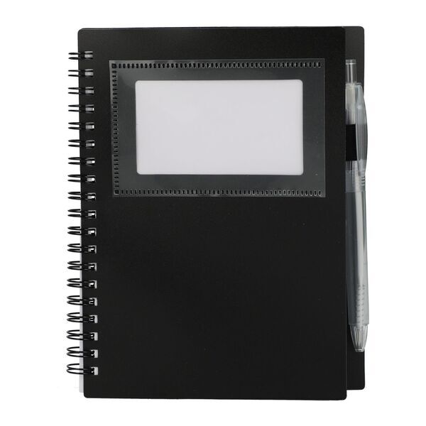 FSC® Recycled Star Spiral Notebook w/ Pen, 5" x 7"
