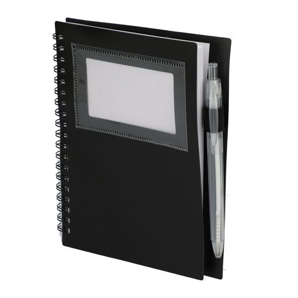 FSC® Recycled Star Spiral Notebook w/ Pen, 5" x 7"