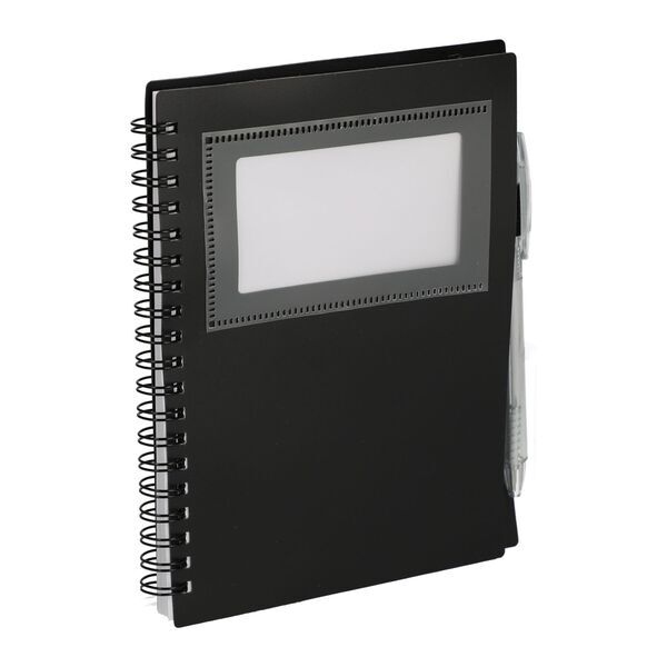FSC® Recycled Star Spiral Notebook w/ Pen, 5" x 7"