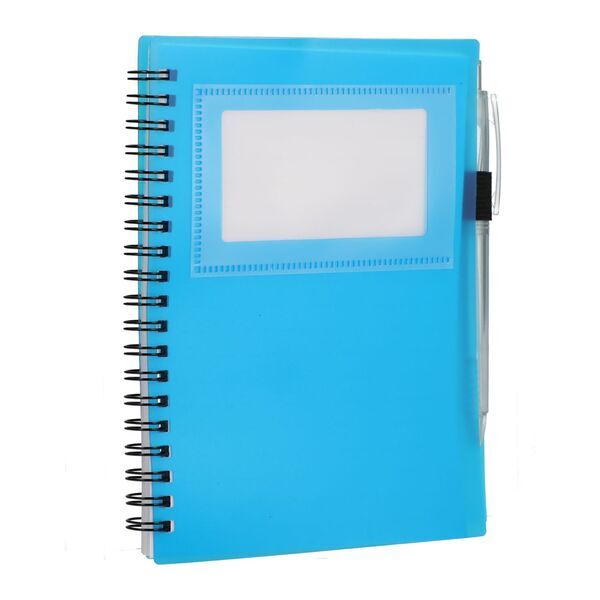 FSC® Recycled Star Spiral Notebook w/ Pen, 5" x 7"