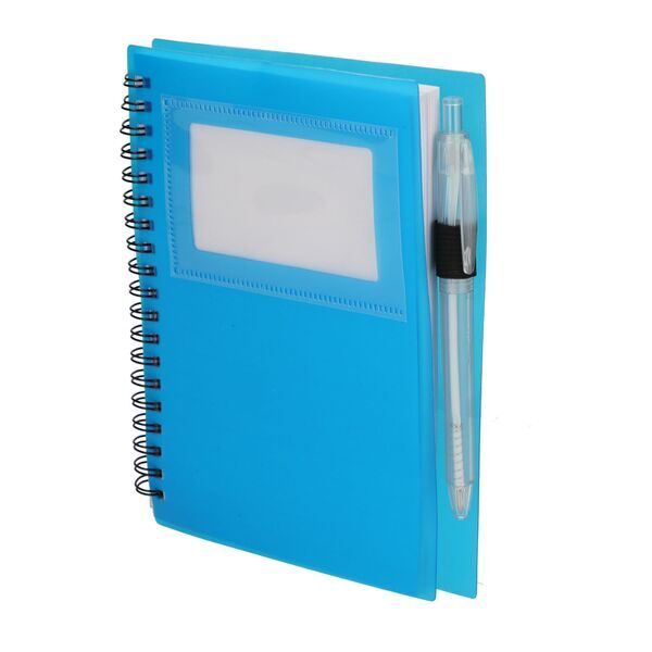 FSC® Recycled Star Spiral Notebook w/ Pen, 5" x 7"
