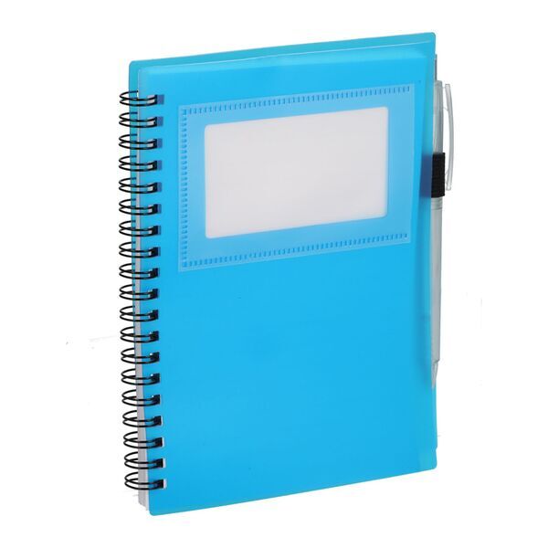 FSC® Recycled Star Spiral Notebook w/ Pen, 5" x 7"