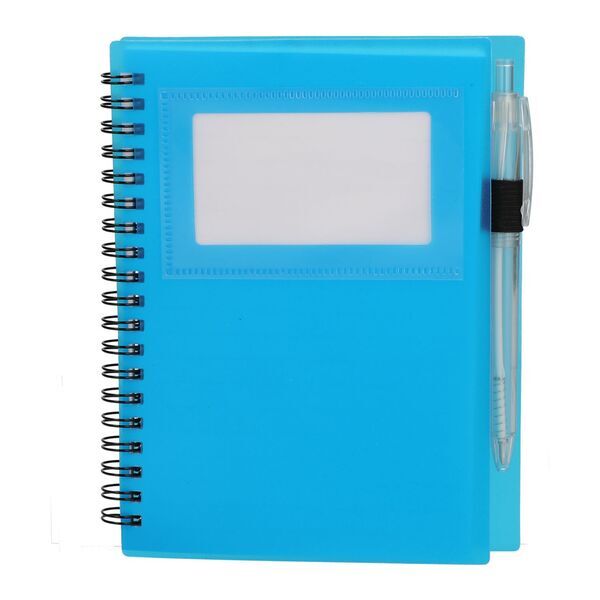 FSC® Recycled Star Spiral Notebook w/ Pen, 5" x 7"